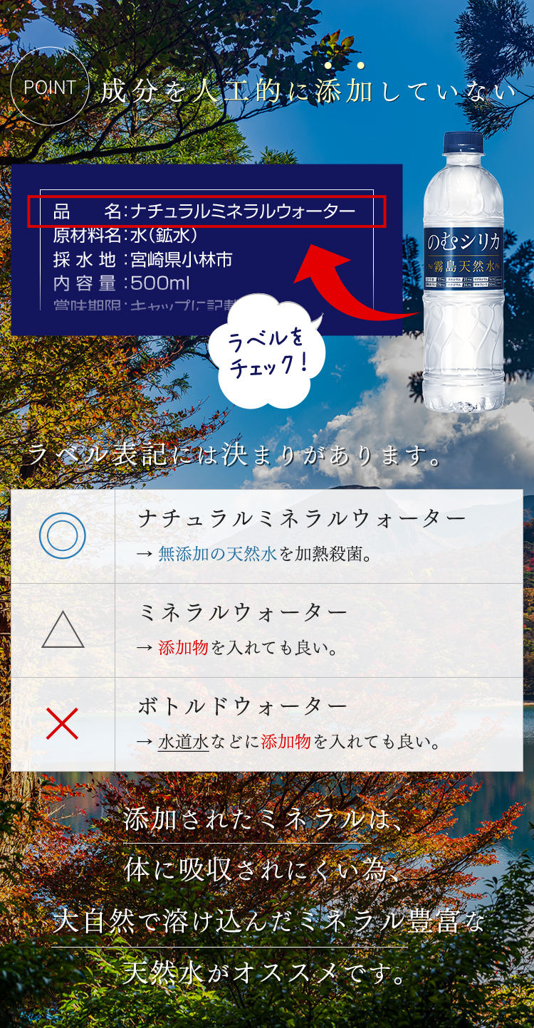 成分を人工的に添加していない