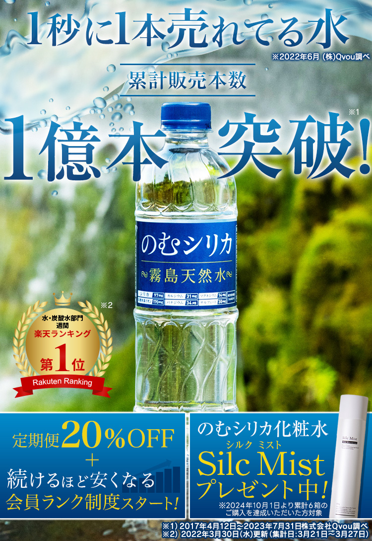 〈公式〉霧島天然水のむシリカ